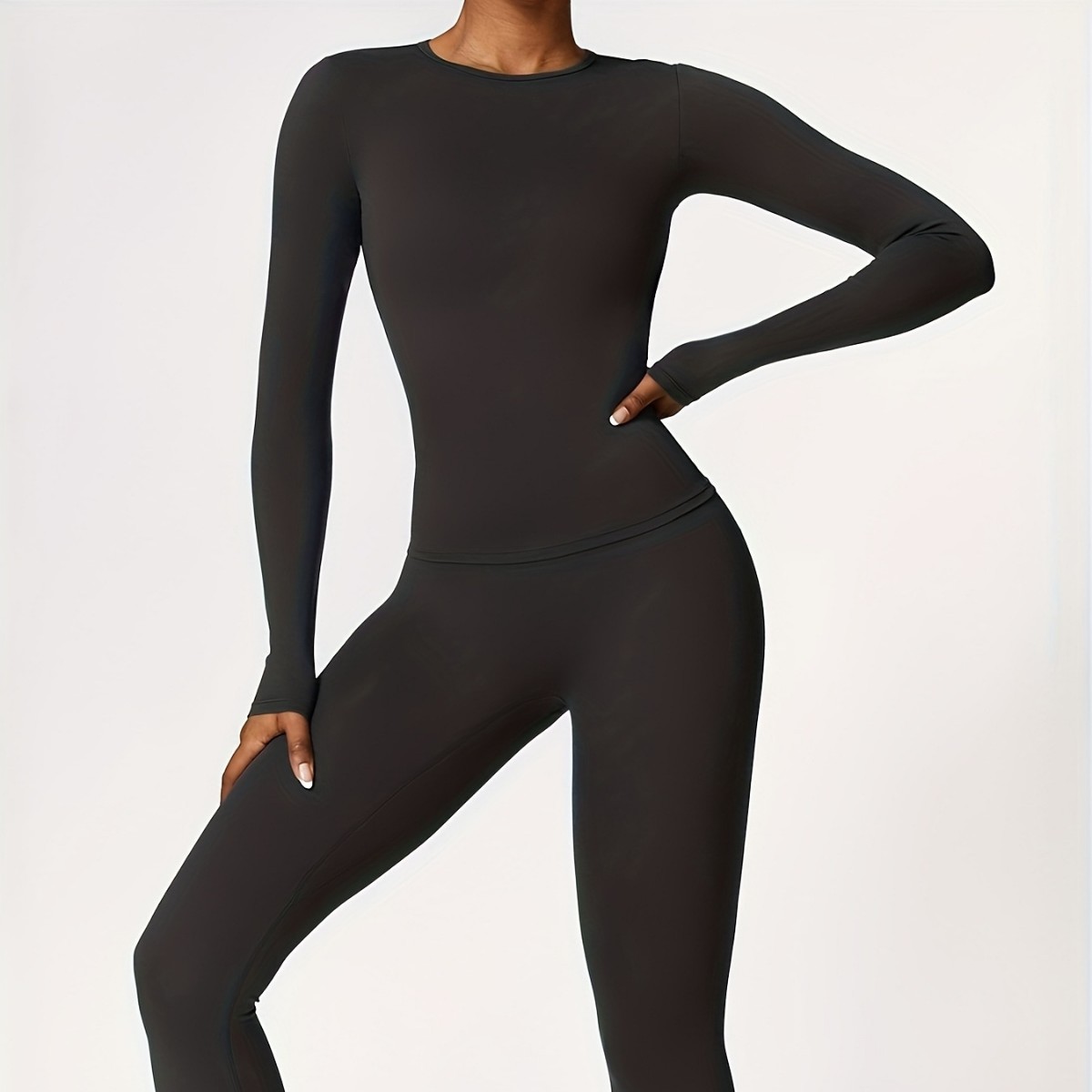 Yoga & Fitness With Denise - Tight-fitting yoga suit slim long-sleeved outdoor