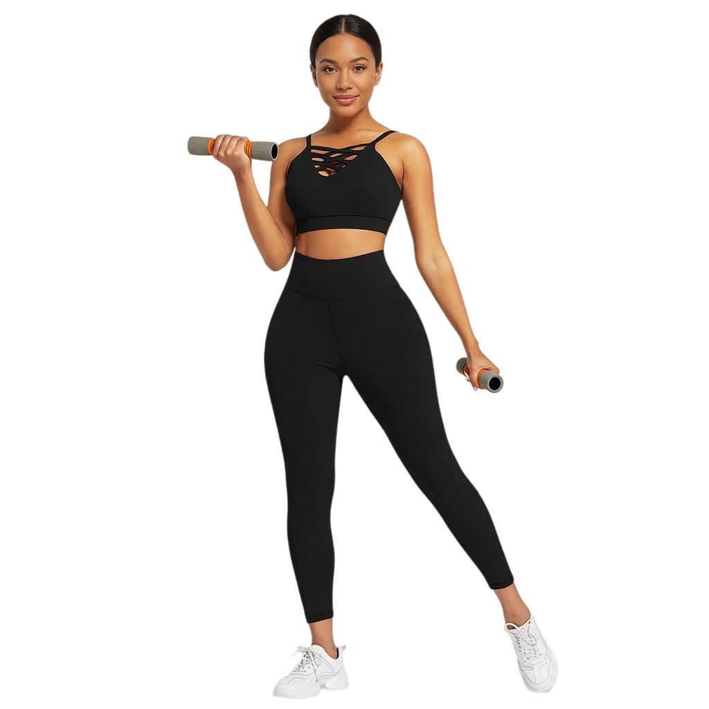 Yoga & Fitness With Denise - 3 Pieces Women's Yoga Fitness Set