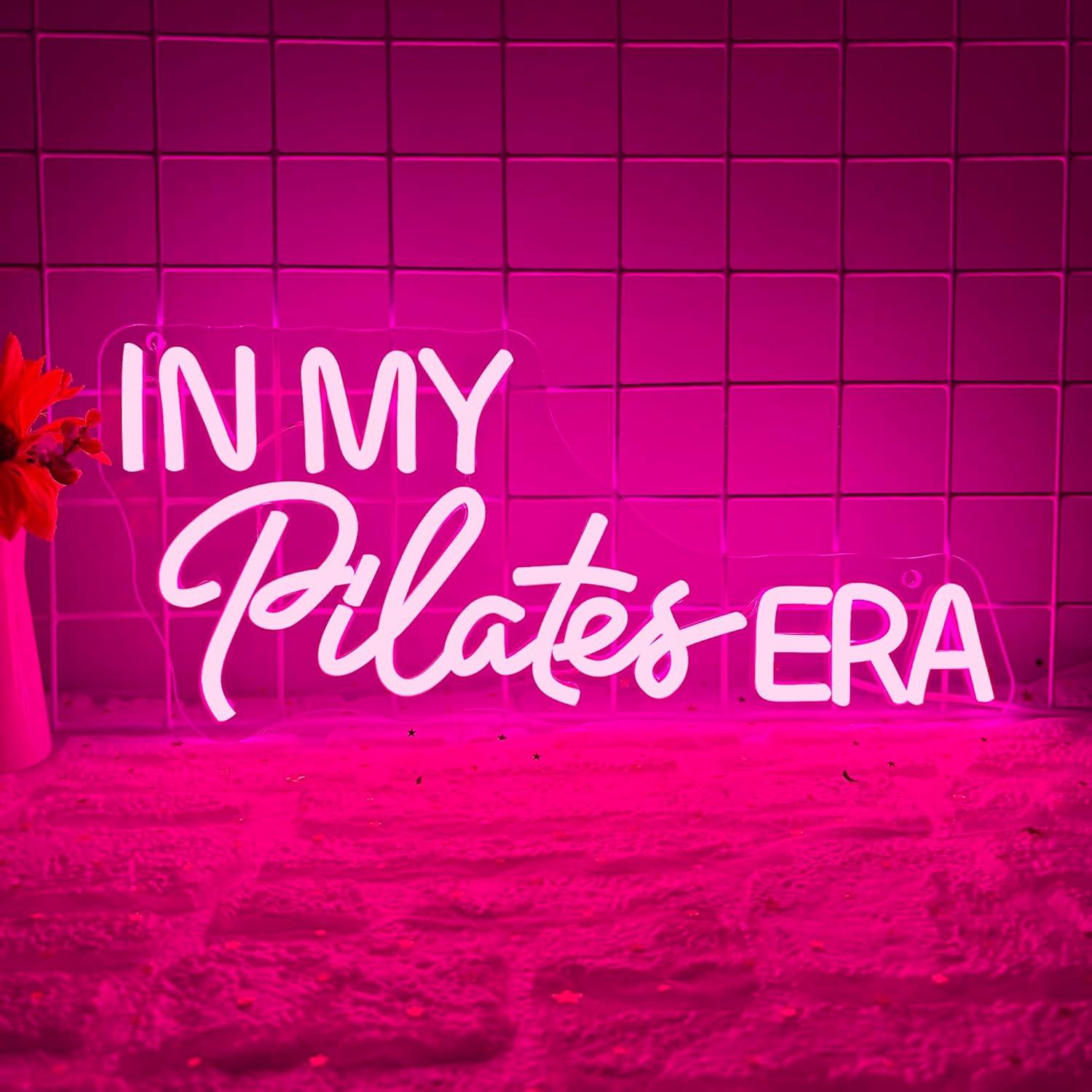 Yoga Fitness Rooms - In My Pilates Era Neon Sign