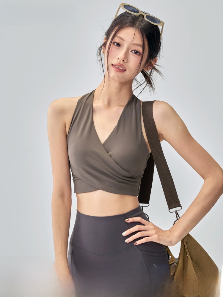 Yoga Und Fitness - Fitness Girl One-Piece Sports Bra Shockproof