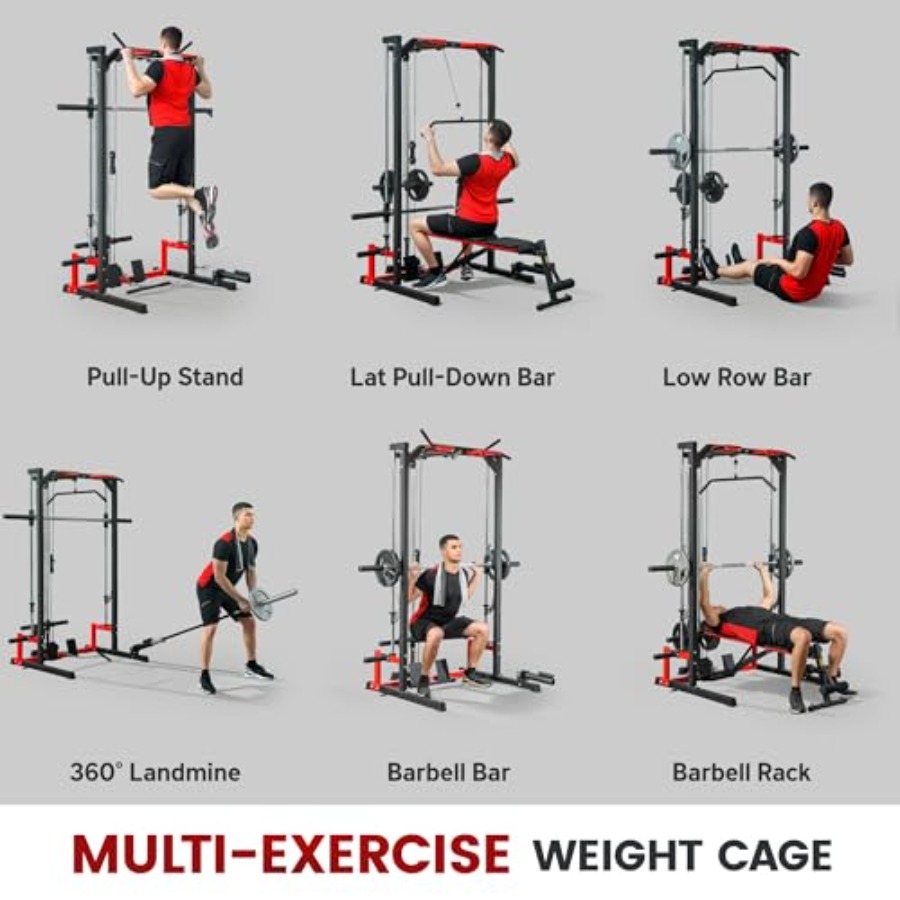 Power Cage Smith Machine Multi - Lat Pulldown Bar recension och pris