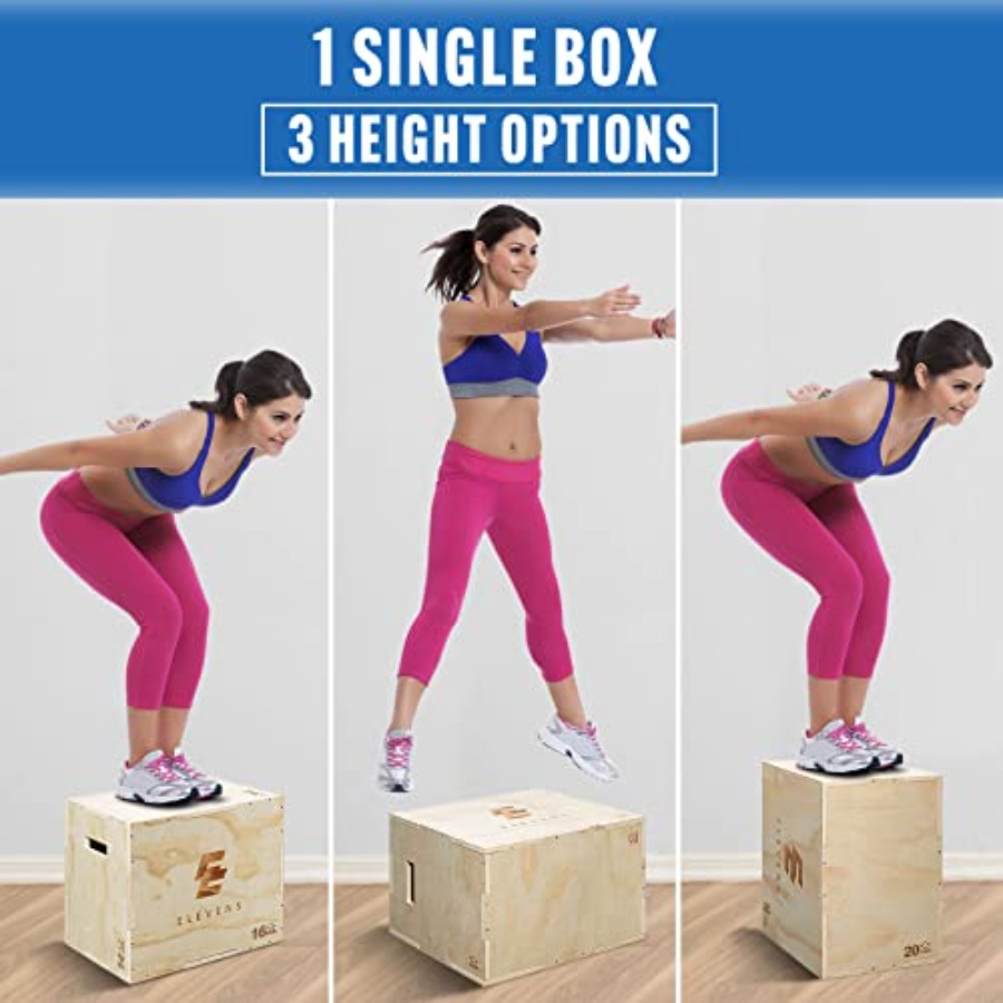 3 in 1 Wooden Plyo Box for Jum - Plyo Jump Box recension och pris