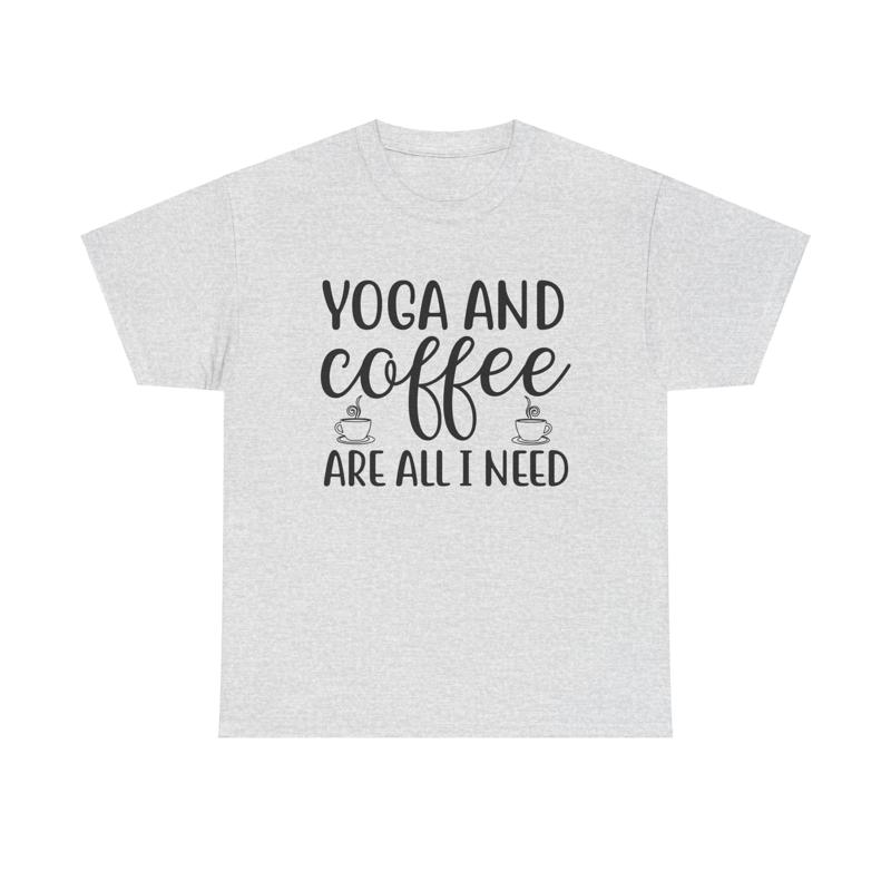 Yoga and Coffee T Shirt funny  - Yoga Fitness Quotes recension och pris