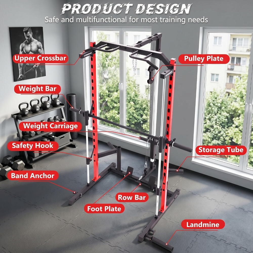 All-in-One Smith Machine Power - Lat Pulldown Bar recension och pris