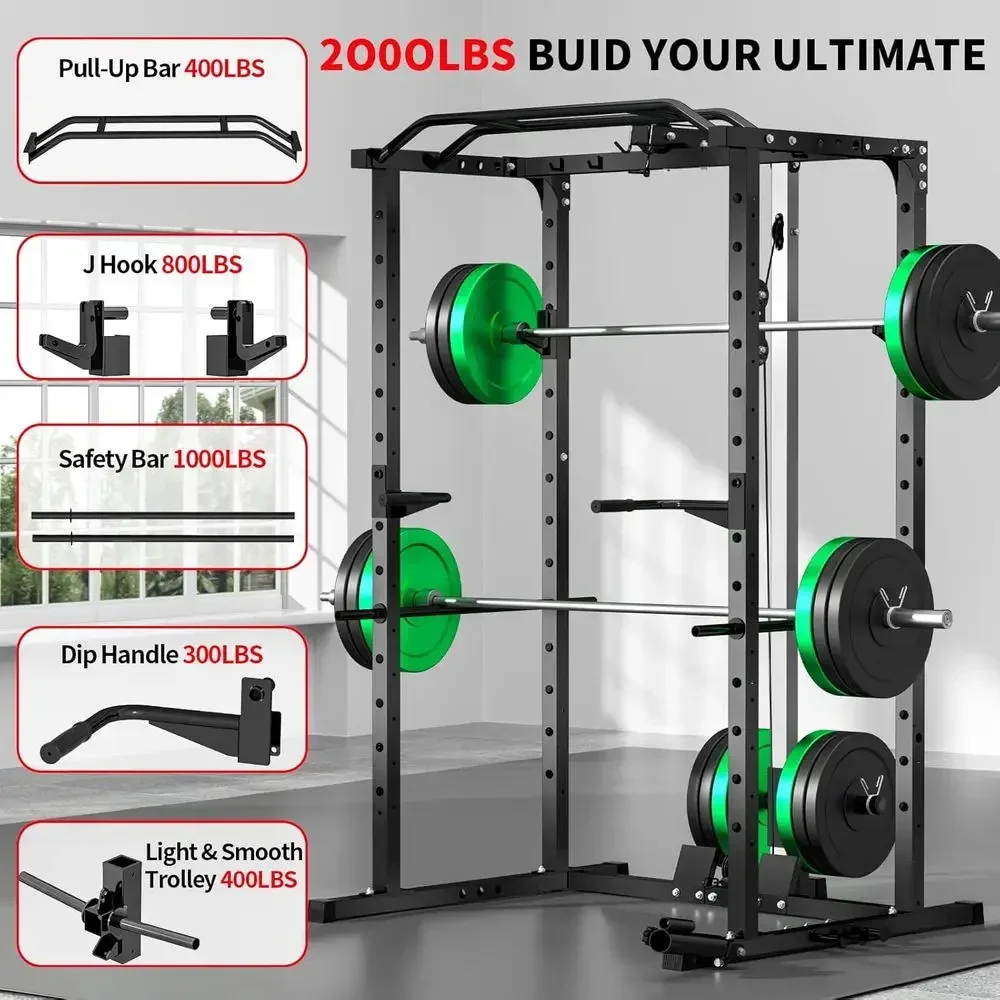 2000LBS Capacity Power Rack wi - Lat Pulldown Bar recension och pris