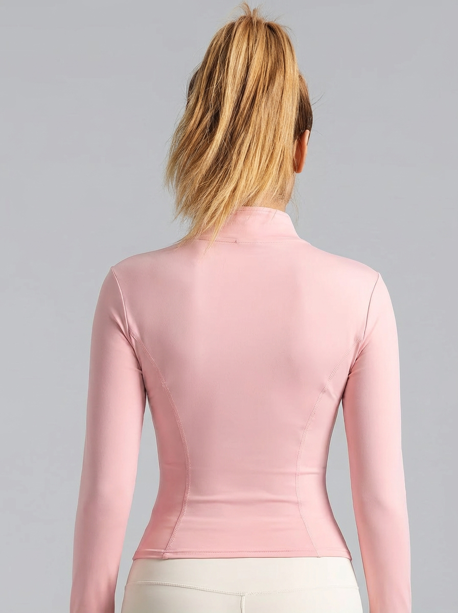 New Women Light Pink Yoga Coat - Yoga & Fitness With Denise recension och pris