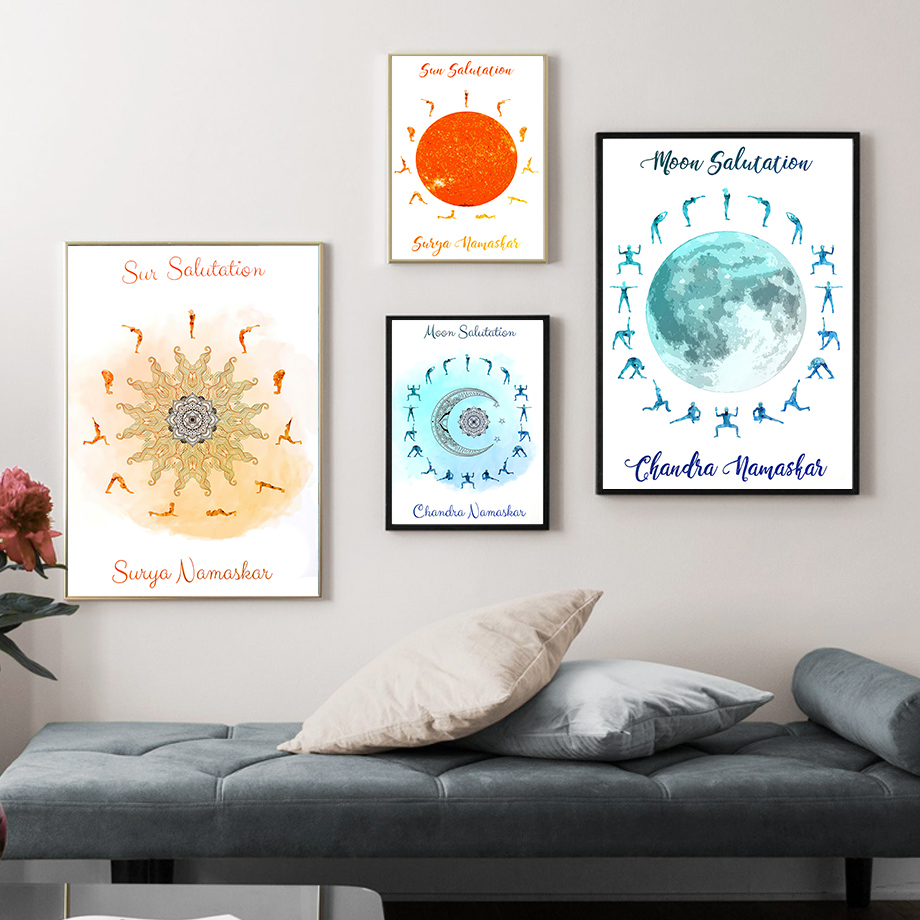 Yoga Pose Sun Moon Salutation  - Yoga Fitness Rooms recension och pris