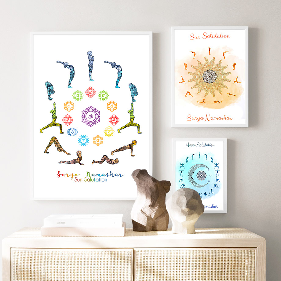 Yoga Pose Sun Moon Salutation  - Yoga Fitness Rooms recension och pris