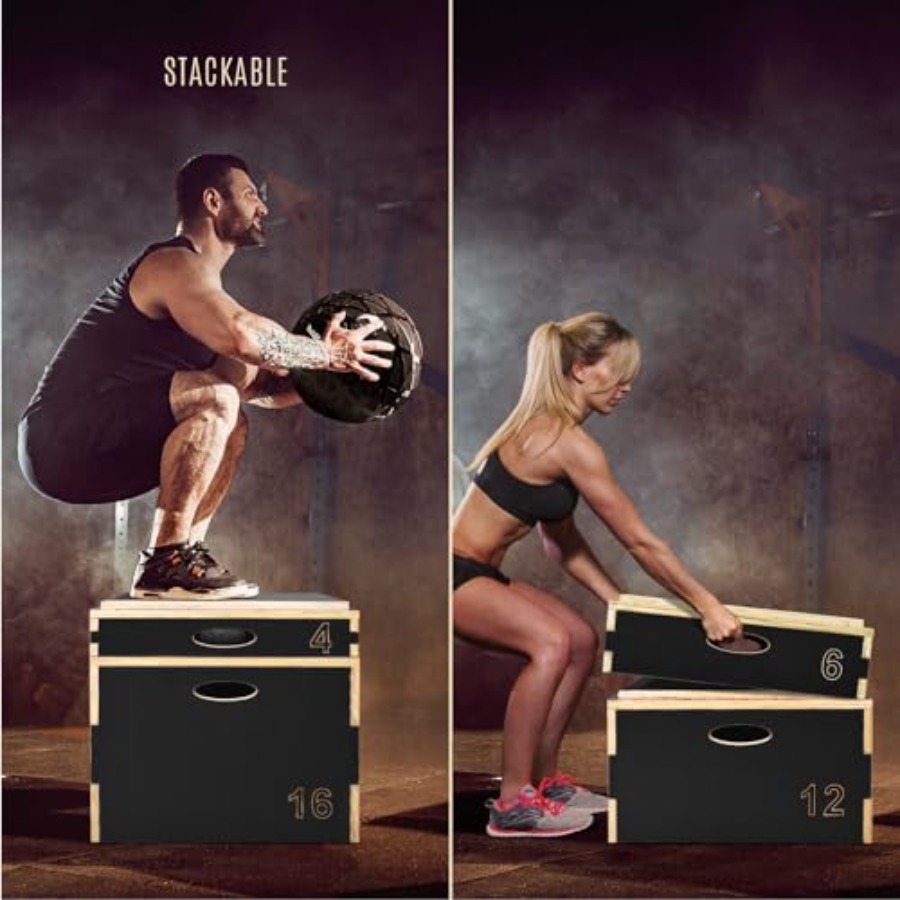 3 in 1 Wooden Plyo Box for Jum - Plyo Jump Box recension och pris