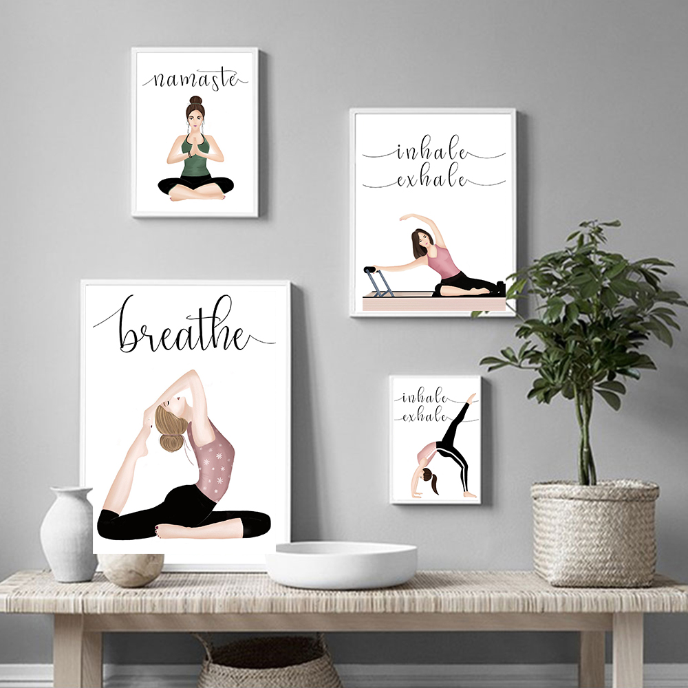 Inhale Exhale Quote Yoga Poste - Yoga Fitness Quotes recension och pris