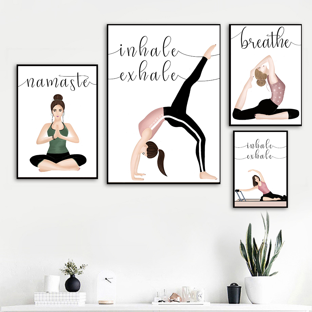 Inhale Exhale Quote Yoga Poste - Yoga Fitness Quotes recension och pris