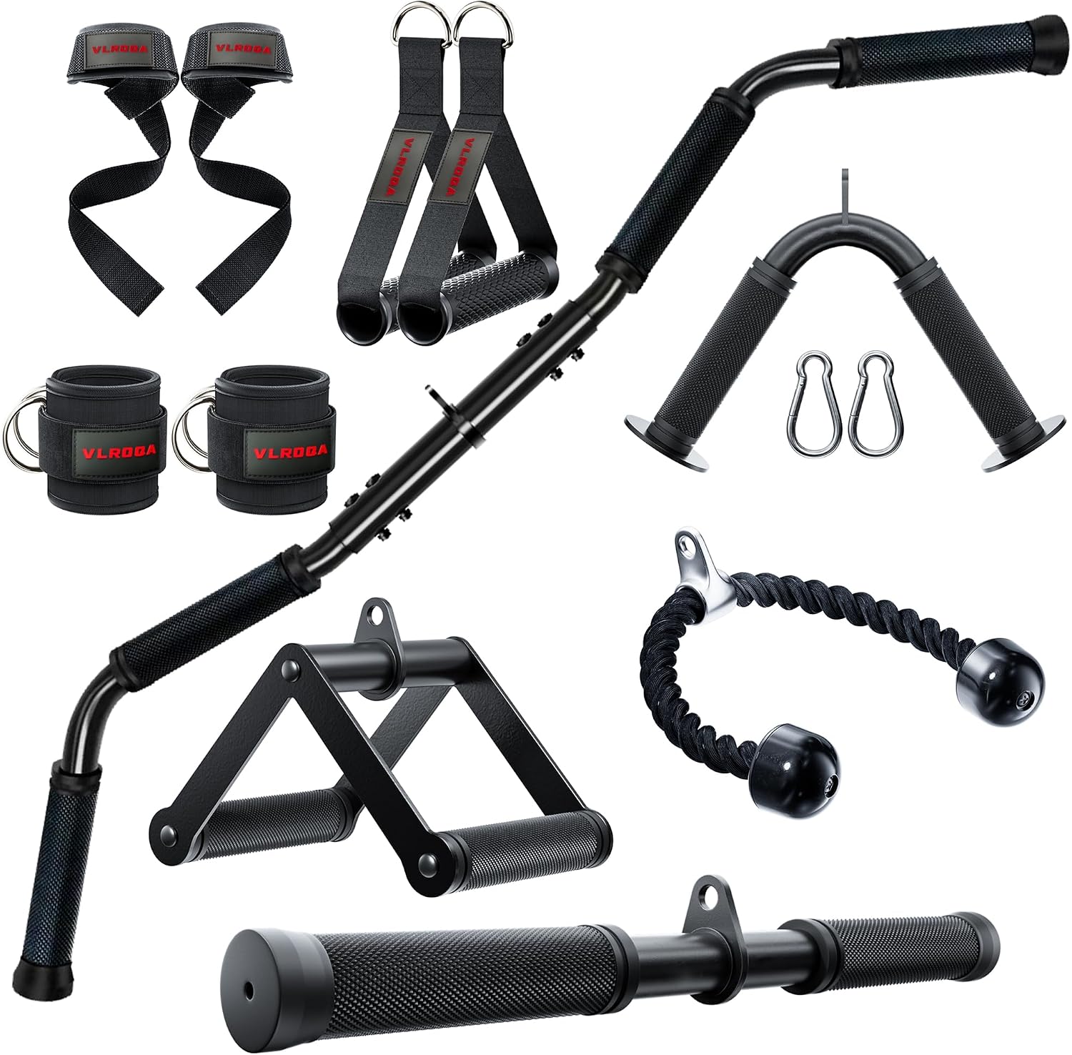 Home Gym Cable Attachments Set - Lat Pulldown Bar recension och pris