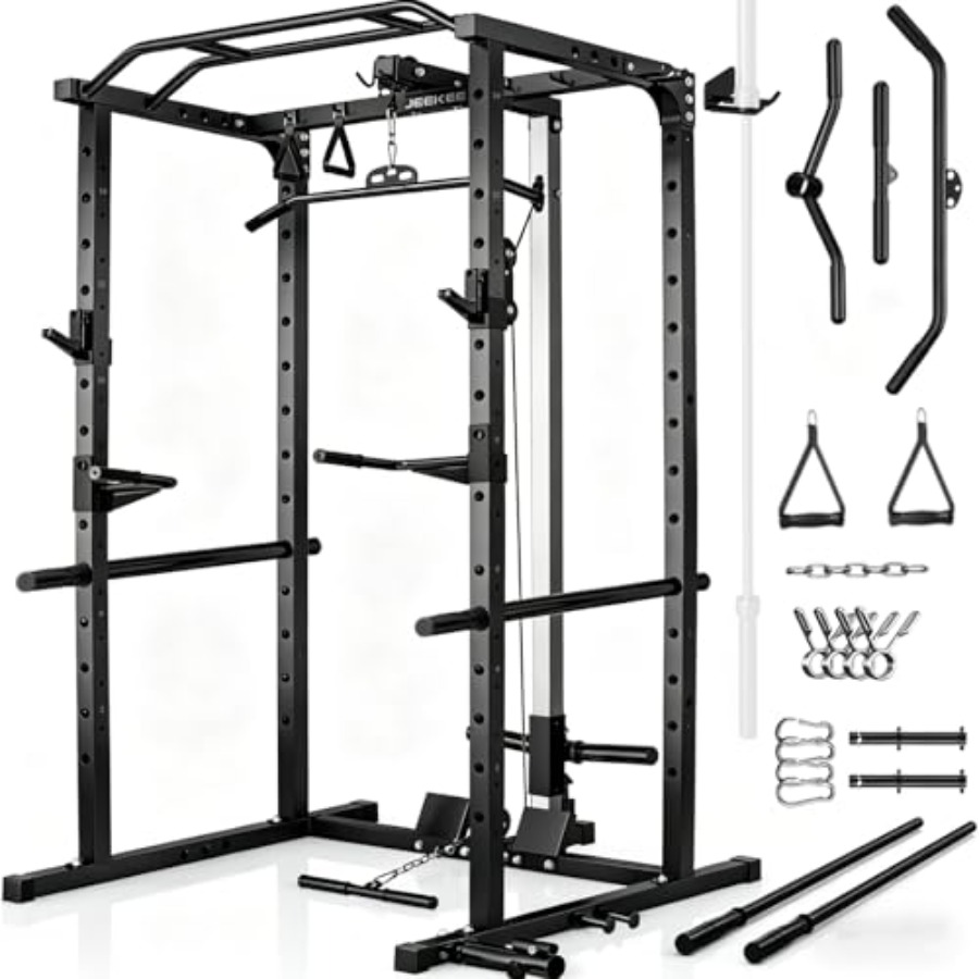 Home gym power rack with LAT p - Lat Pulldown Bar recension och pris