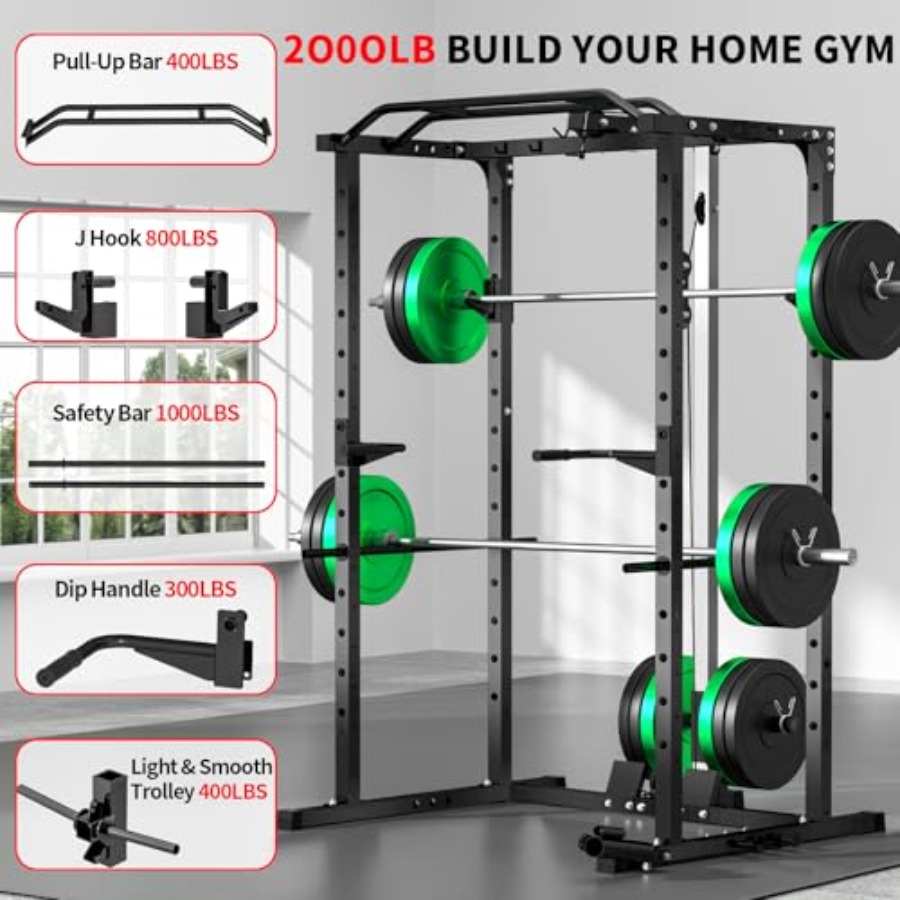 Home gym power rack with LAT p - Lat Pulldown Bar recension och pris