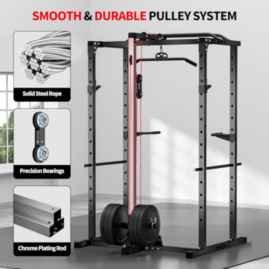 Home gym power rack with LAT p - Lat Pulldown Bar recension och pris
