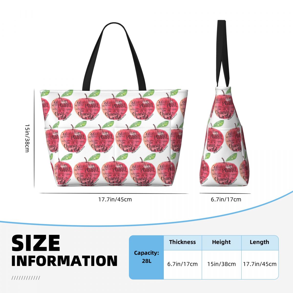 Teacher Quote Beach Tote Bag S - Yoga Fitness Quotes recension och pris