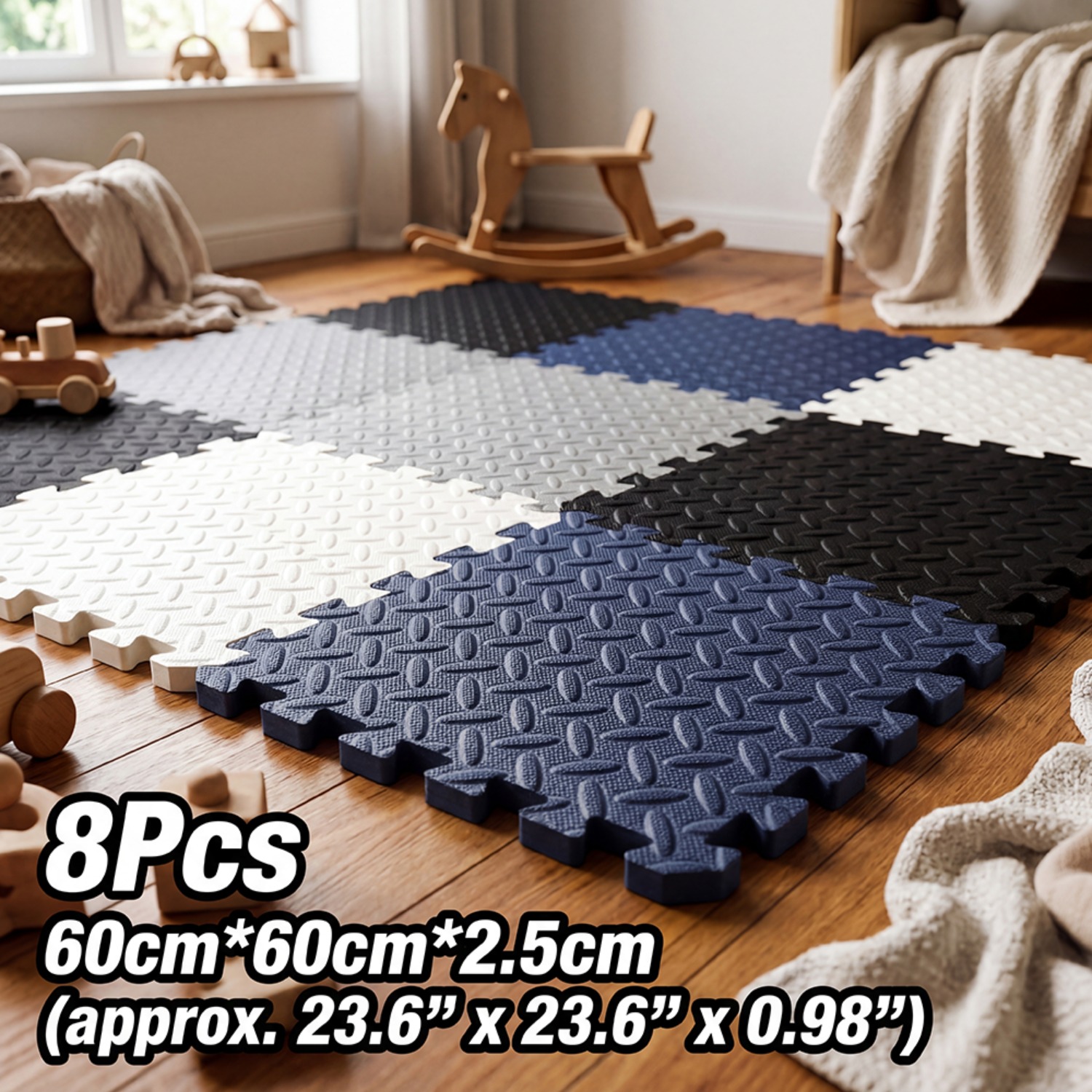 8Pcs 60x60cm EVA Foam Mat Livi - Yoga Fitness Rooms recension och pris
