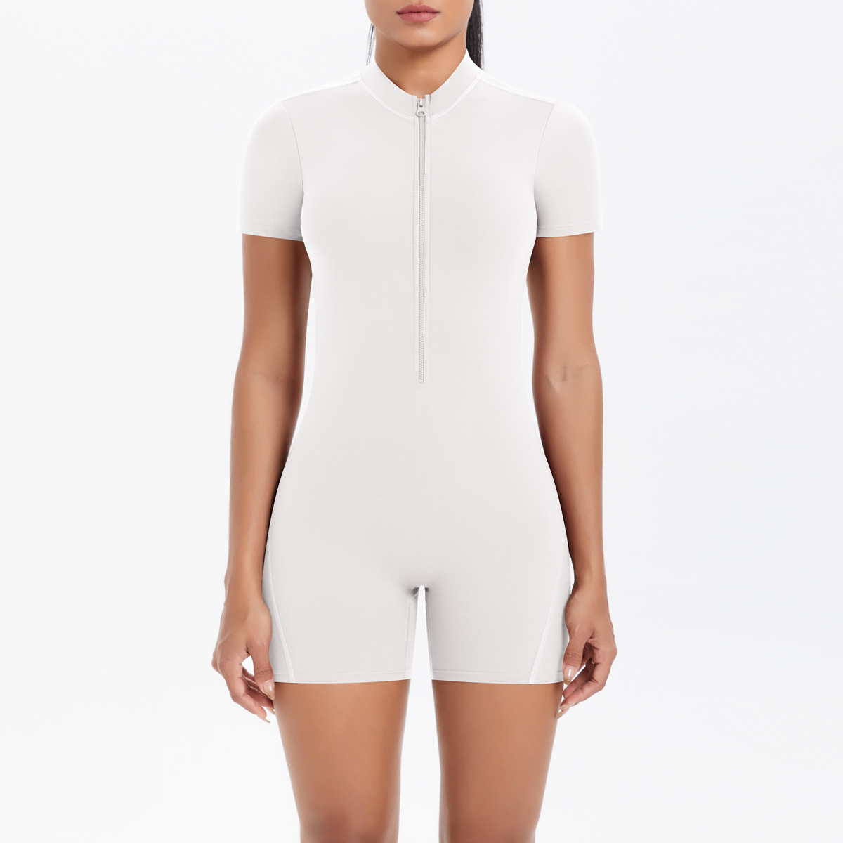 Zipper Short Sleeves Workout J - Yoga Overall Fitness recension och pris