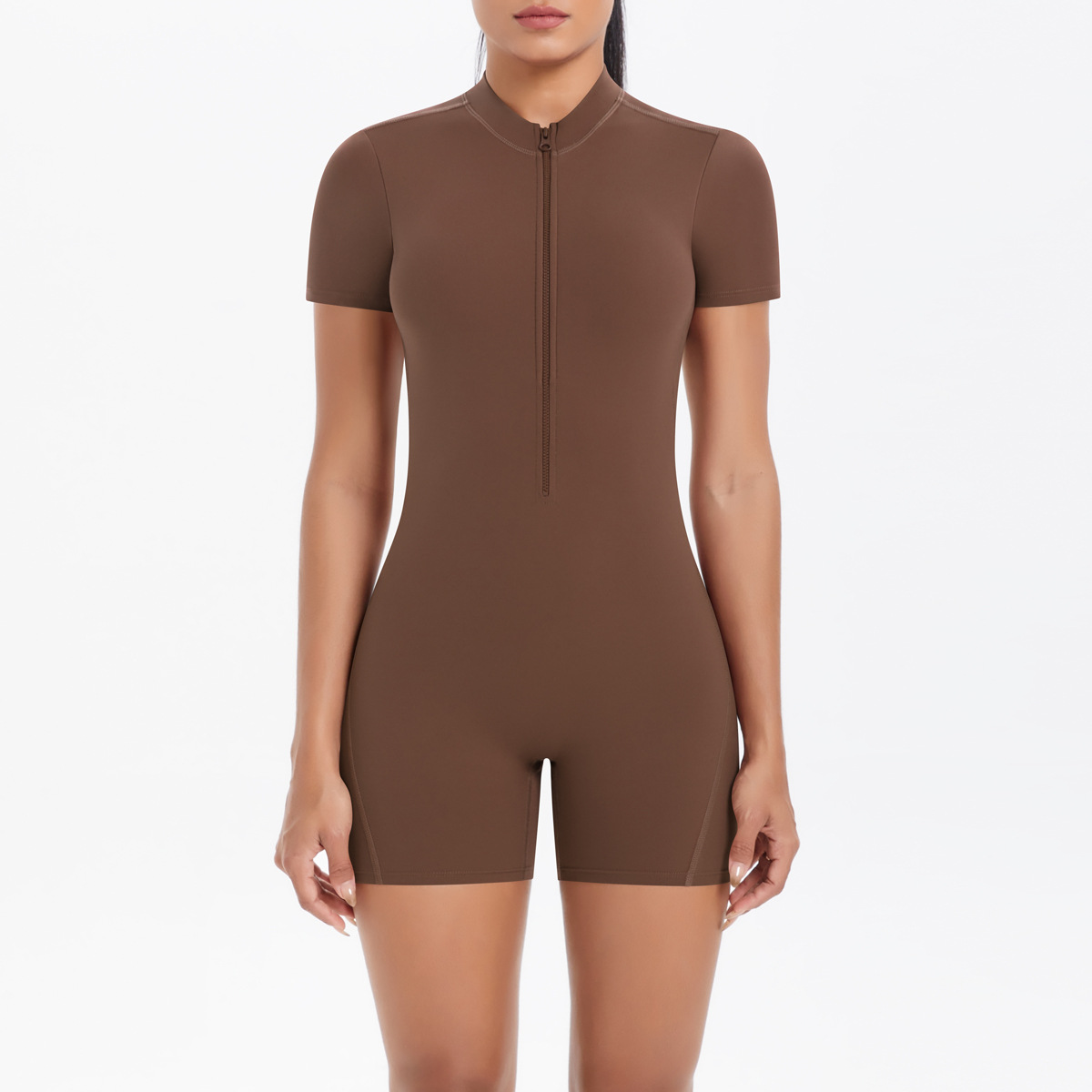 Zipper Short Sleeves Workout J - Yoga Overall Fitness recension och pris