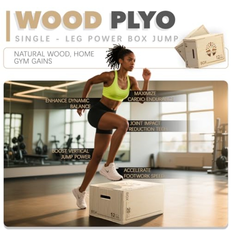 Plyo Box - 3-in-1 wood plyomet - Plyo Jump Box recension och pris