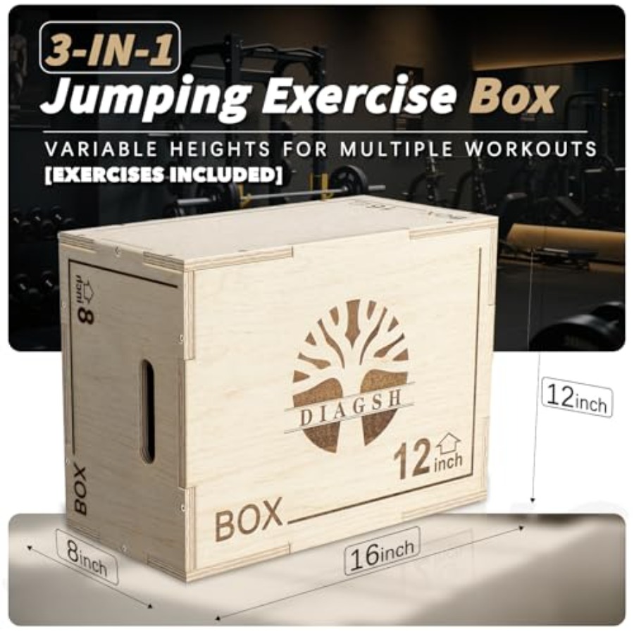 Plyo Box - 3-in-1 wood plyomet - Plyo Jump Box recension och pris