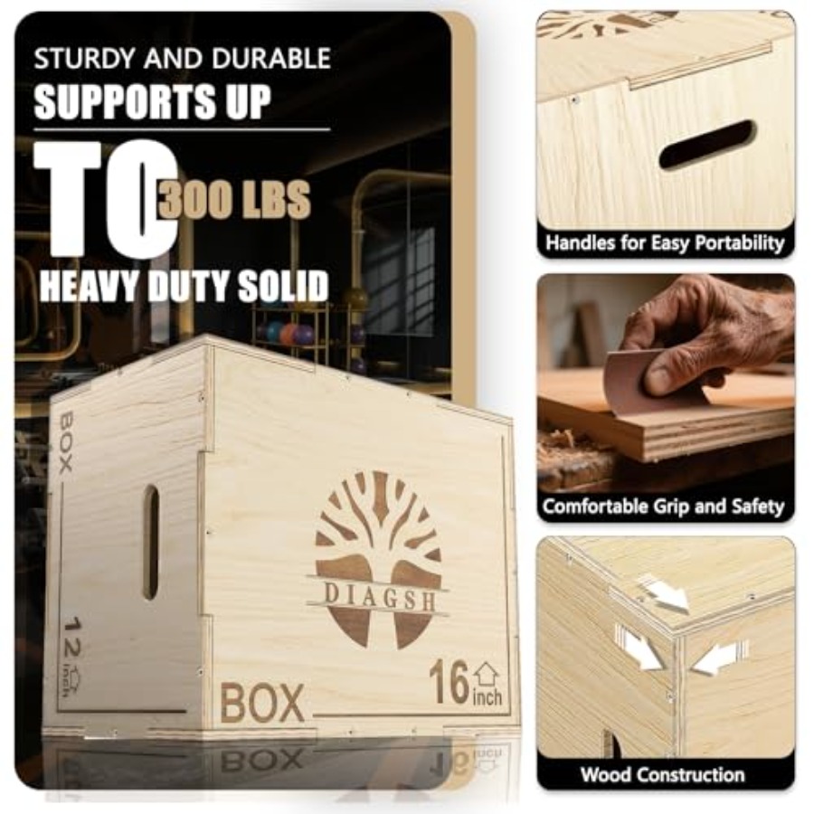 Plyo Box - 3-in-1 wood plyomet - Plyo Jump Box recension och pris